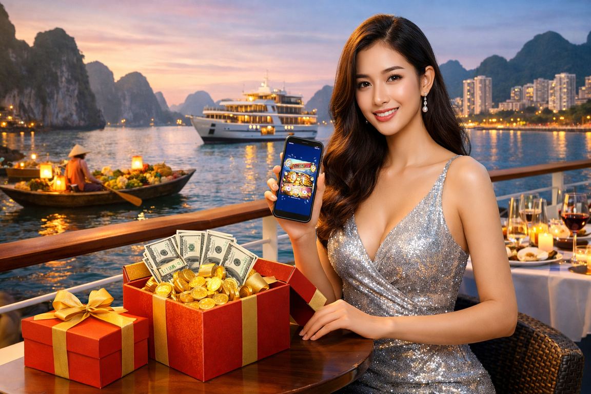 Người dùng Việt Nam trải nghiệm casino trực tuyến trên điện thoại di động tại vịnh Hạ Long